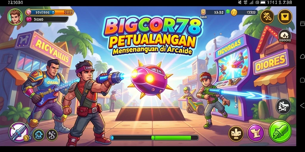 Screenshot utama dari gameplay Arcade yang seru di BIGCOR78.