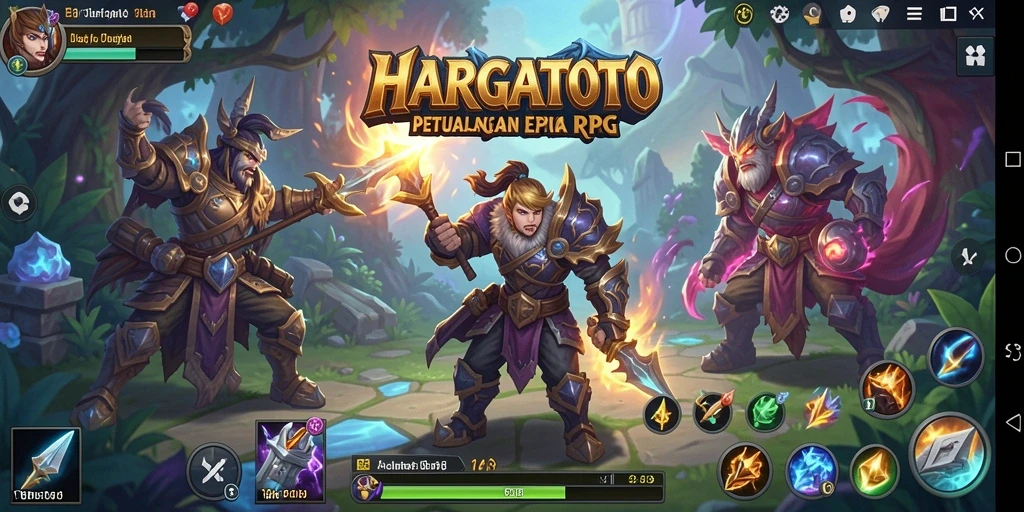 Tampilan menarik gameplay RPG HARGATOTO dengan karakter dan dunia yang hidup.